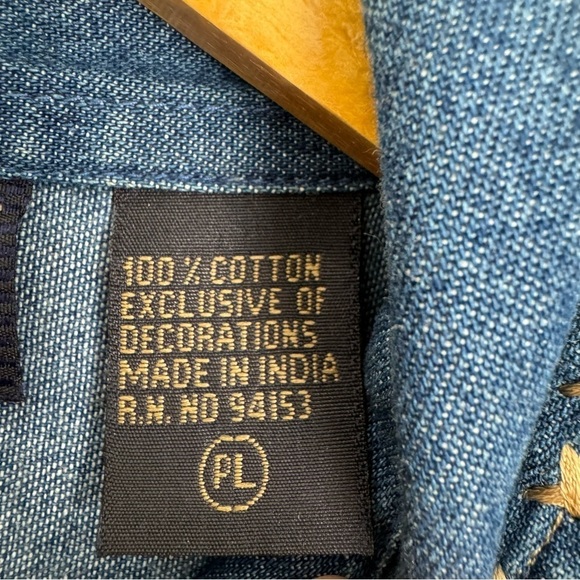 New Direction Women Button Down Shirt Petite L Palm Tree Hawaiian Vintage Retro - Picture 10 of 13